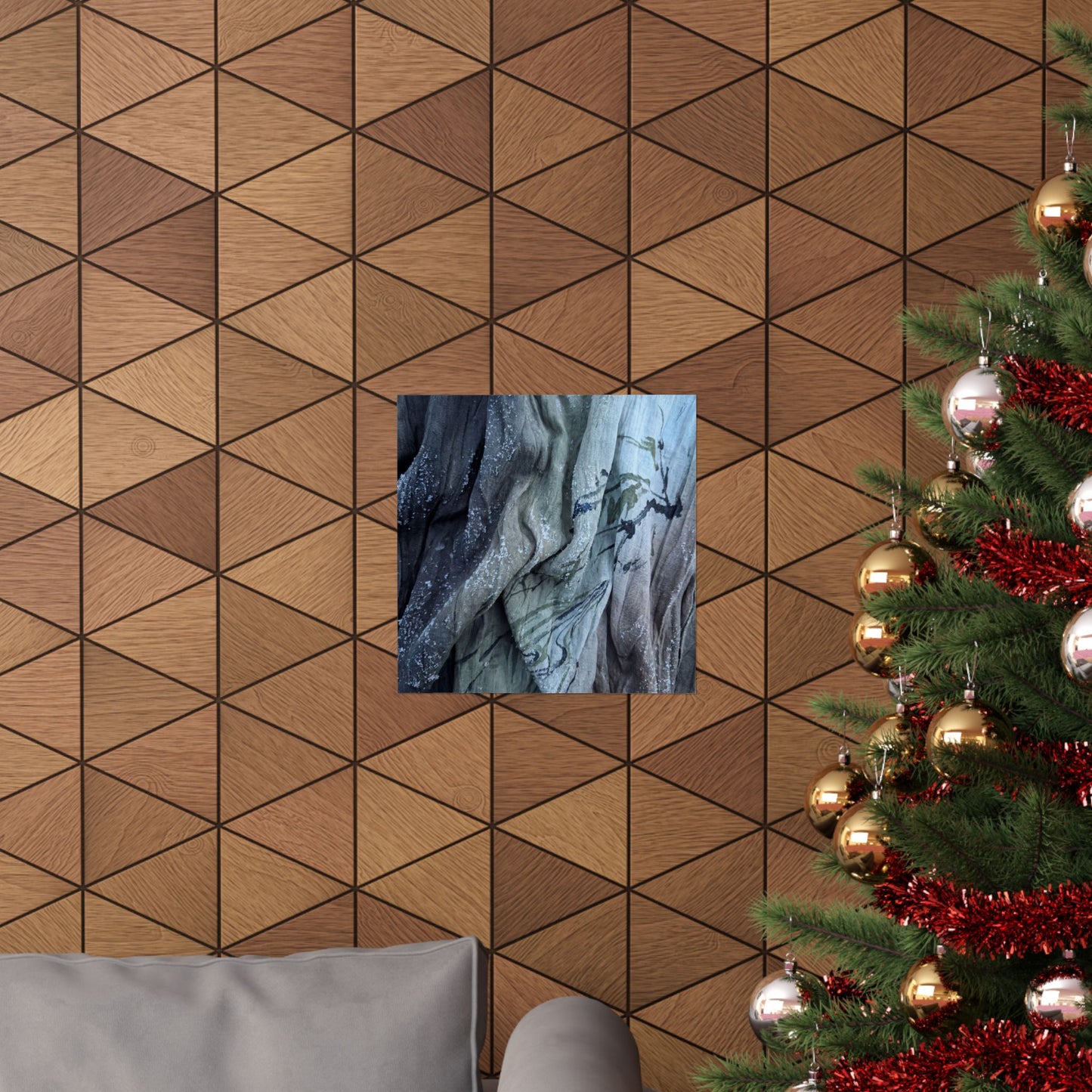 Silk Drape Winter Wall Art Print | Japandi Elegant Design