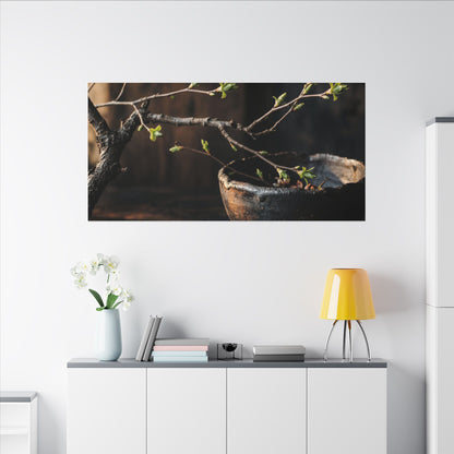 Spring Ceramic Bowl Moody Minimal Canvas Art | Atmospheric Decor