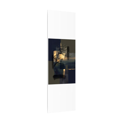 Golden Hour Pine Tree Canvas Art - Dark Japandi Kanso