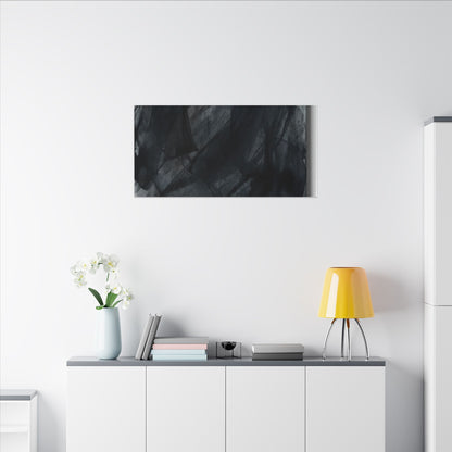 Deep Tones Dark Japandi Charcoal Canvas Art