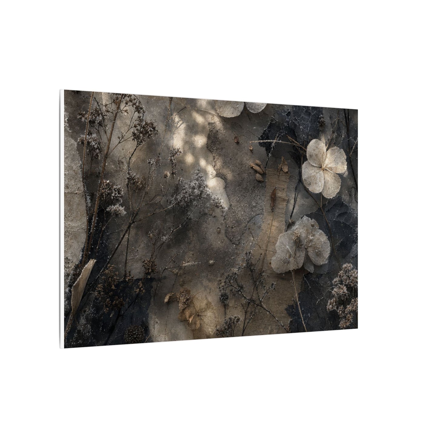 Winter Dried Flowers Texture Canvas Art | Elegant Decor