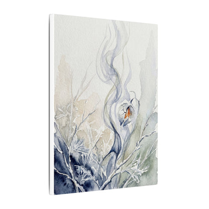 Earthy Incense Smoke Canvas Art - Watercolor Japandi