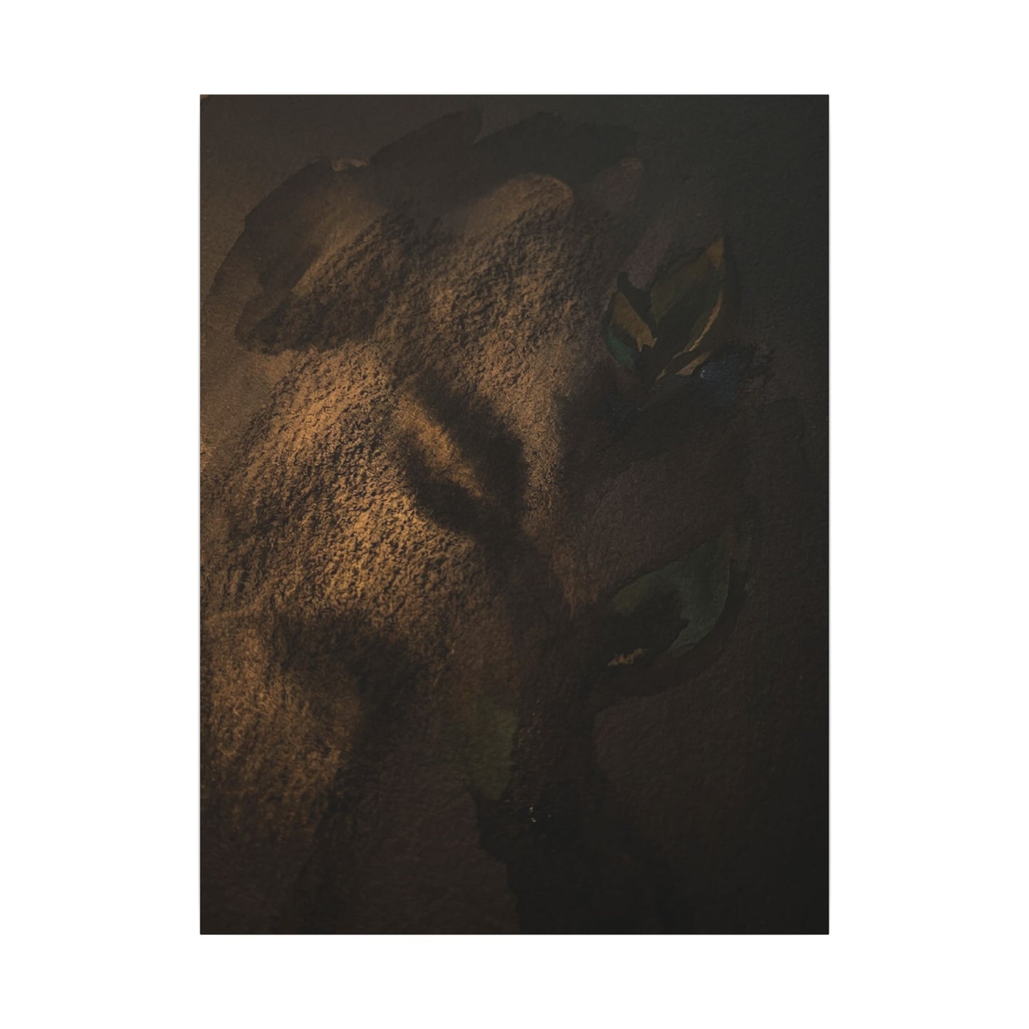 Candlelight Shadow Play Canvas Art - Dark Japandi Ma