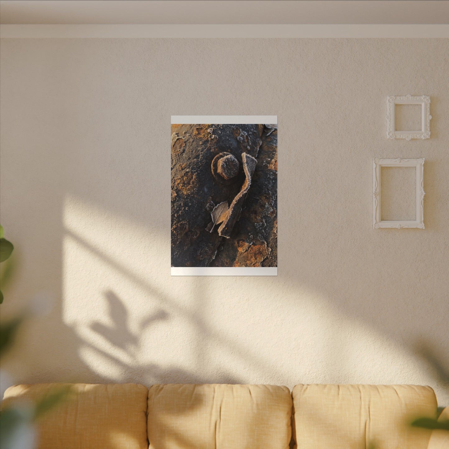 Moody Rust Patina Canvas Art - Moody Minimal Dark Japandi