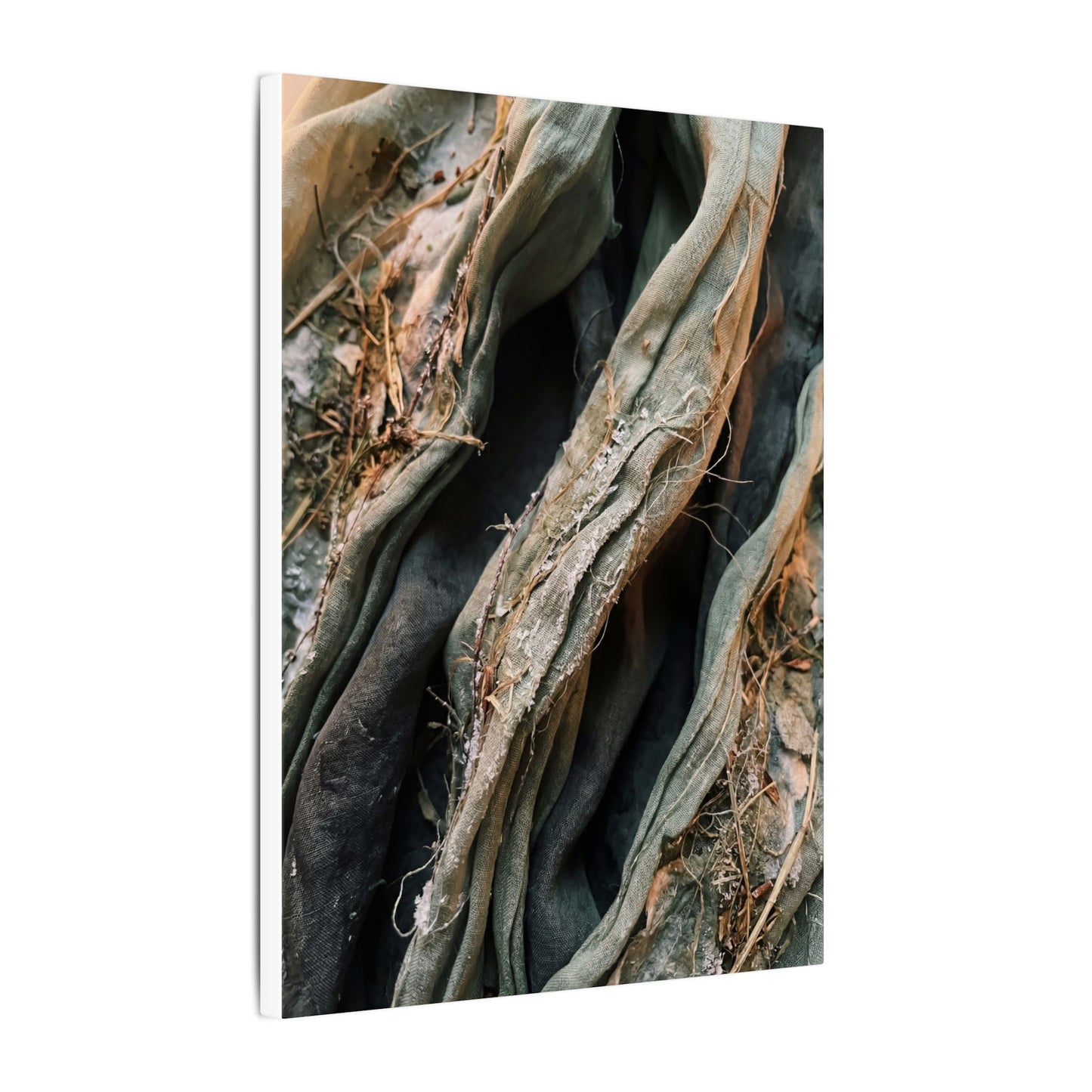 Silk Drape Winter Canvas Art | Japandi Cozy Design