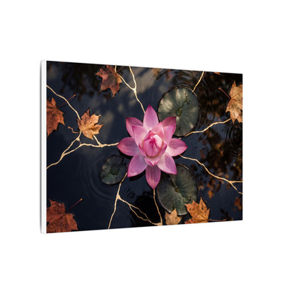 Ma Lotus Flower Canvas Art - Kintsugi Gold Vein