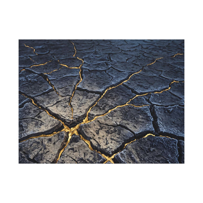 Cracked Earth Broken Beauty Canvas Art | Artful Kintsugi Art