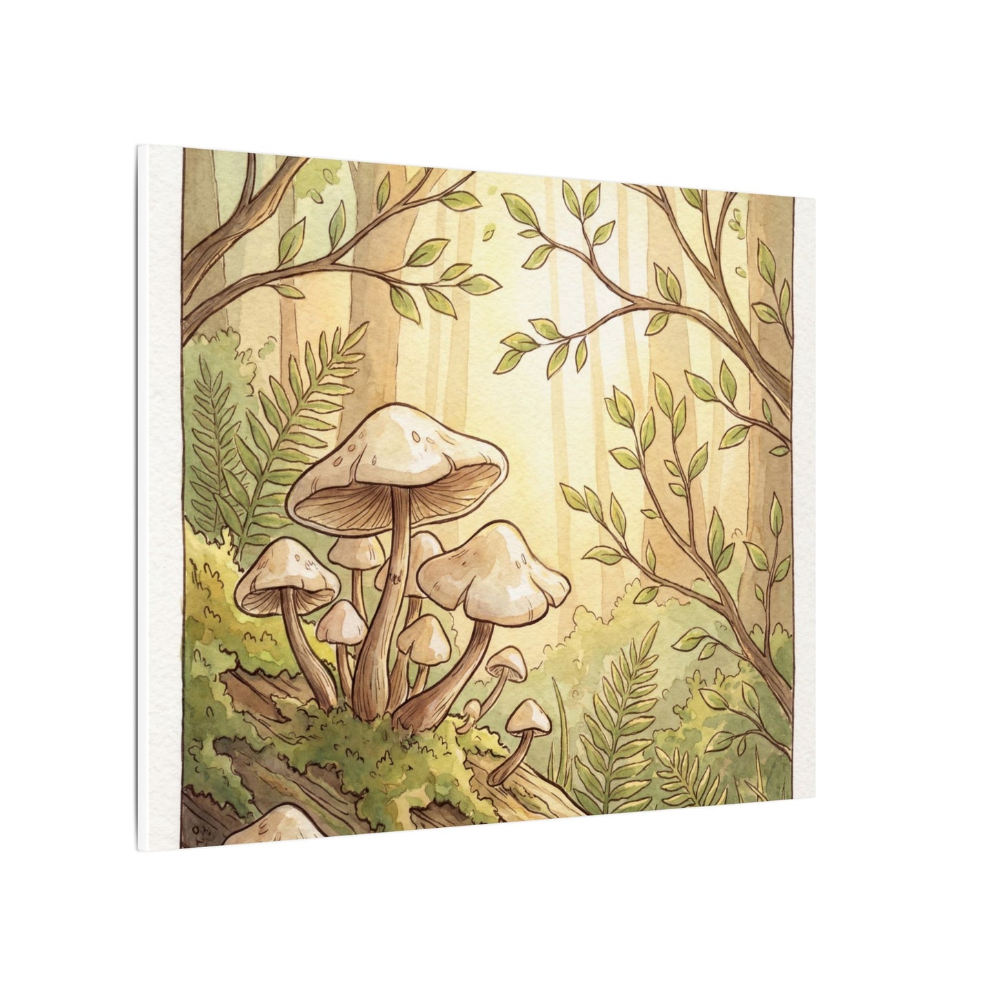 Spring Wild Mushrooms Mushroom Illustration Canvas Art | Cozy Decor