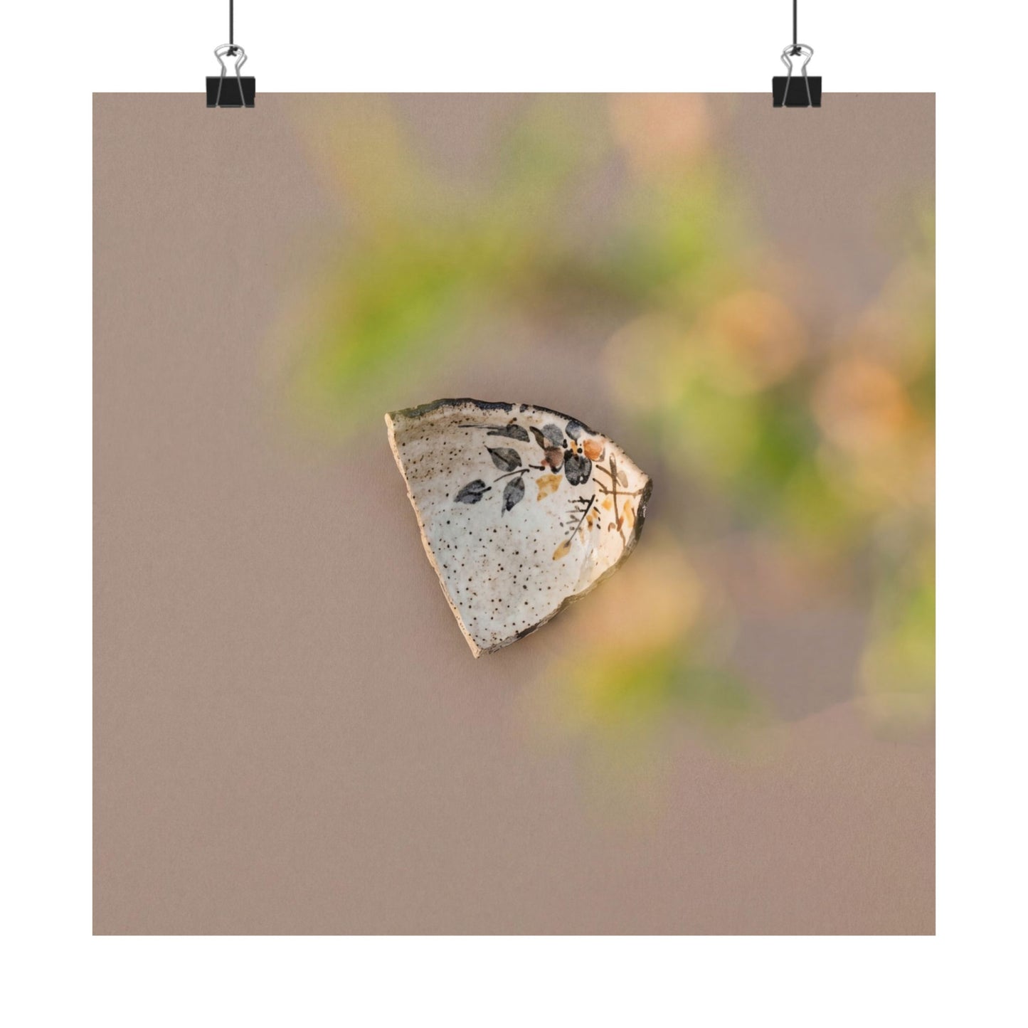 Ma Ceramic Bowl Wall Art Print - Japandi Japanese Pattern