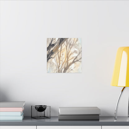 Ma Shadow Play Canvas Art - Japandi Watercolor