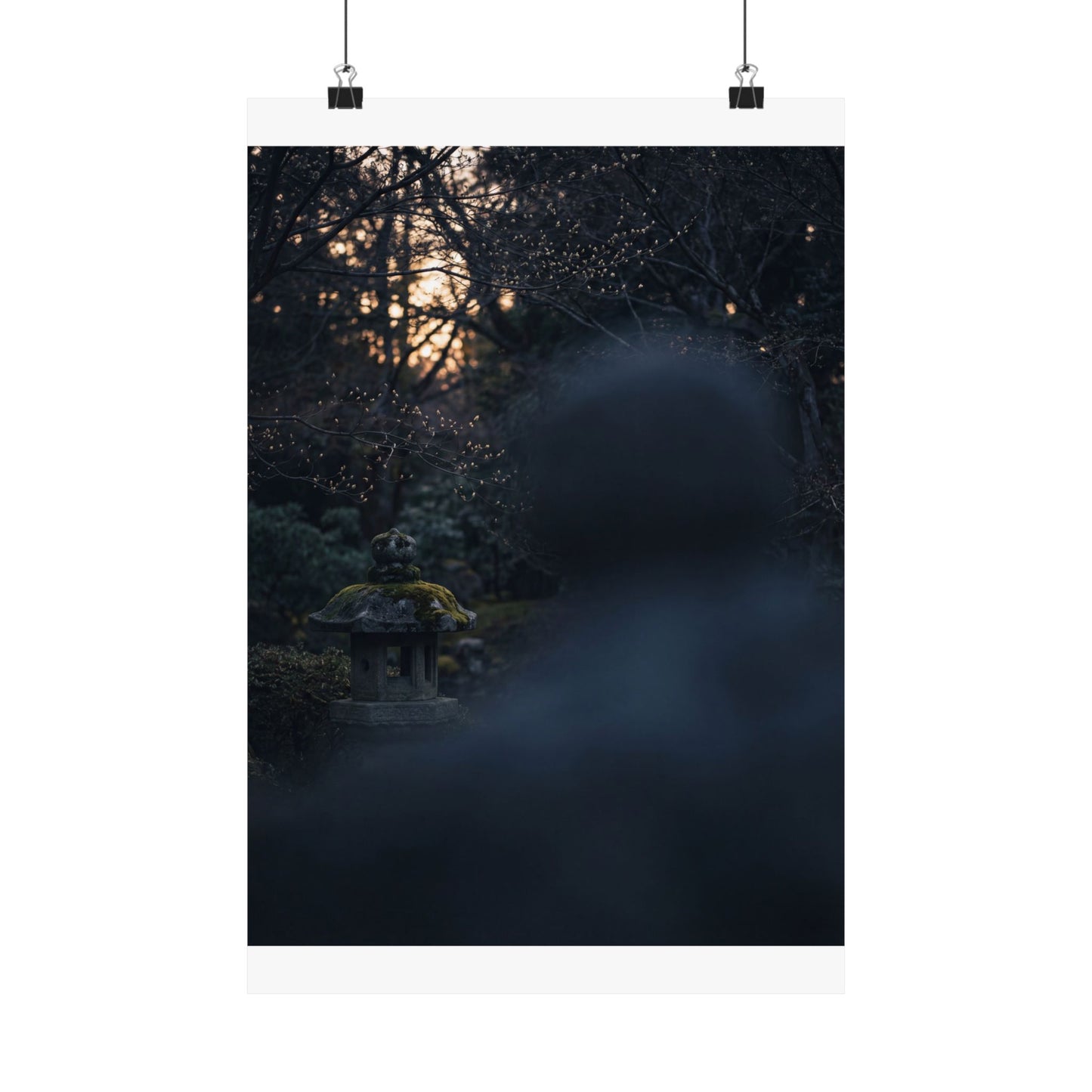 Spring Stone Lantern Moody Minimal Wall Art Print | Bold Decor Art Print