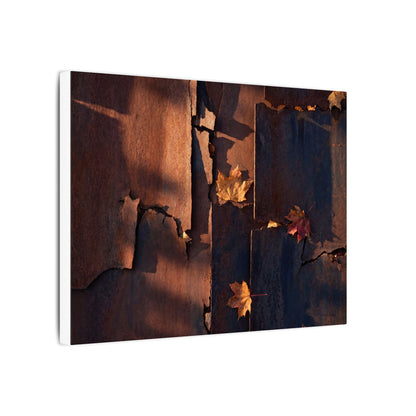 Seijaku Rust Patina Canvas Art - Dark Japandi Shadow Zen
