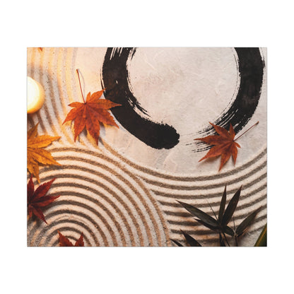 Tranquil Rock Garden Canvas Art - Enso Zen