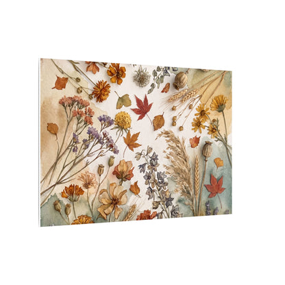 Dried Flowers Canvas Art | Autumn Japandi Watercolor Art