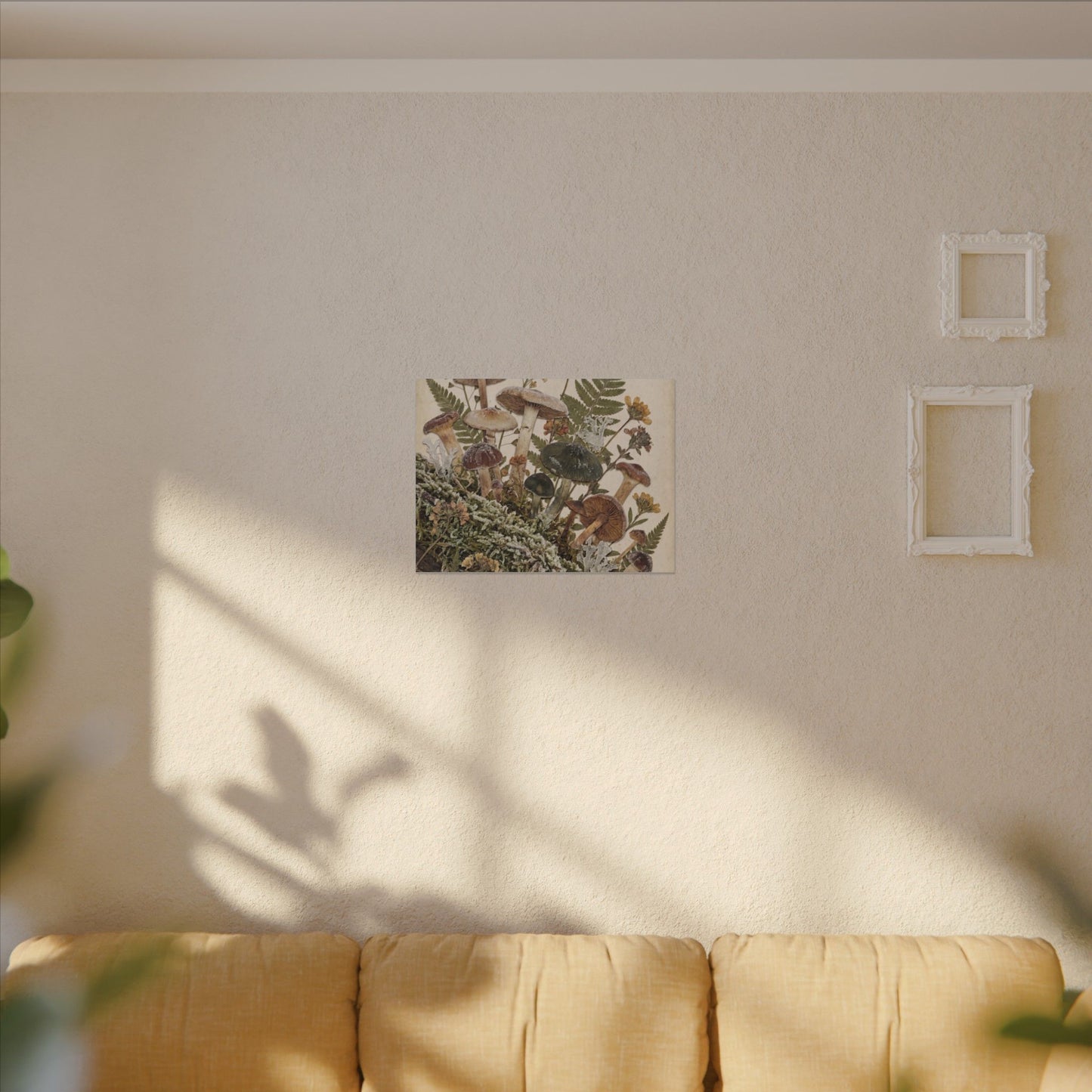 Winter Wild Mushrooms Herbarium Canvas Art | Enchanting Decor