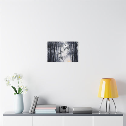 Tranquil Bamboo Grove Canvas Art - Sumi E Zen