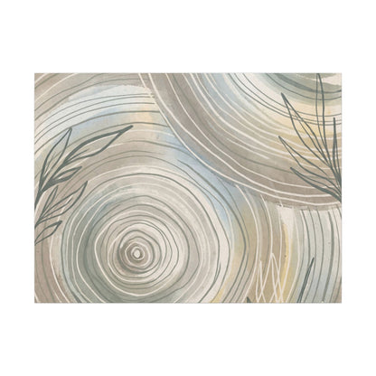 Kanso Water Ripple Canvas Art - Japandi Minimal Line Art Print