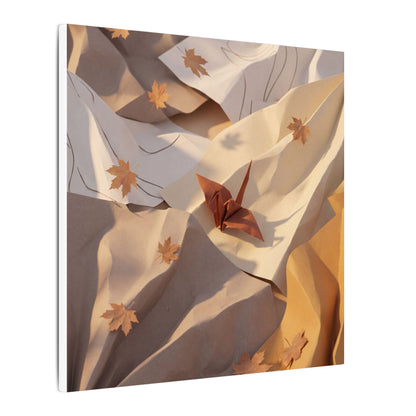 Autumn Paper Fold Minimal Line Canvas Art | Cozy Decor