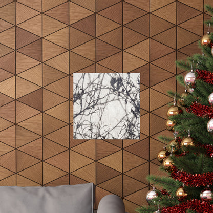 Shadow Play Wall Art Print | Winter Japandi Japanese Pattern Art