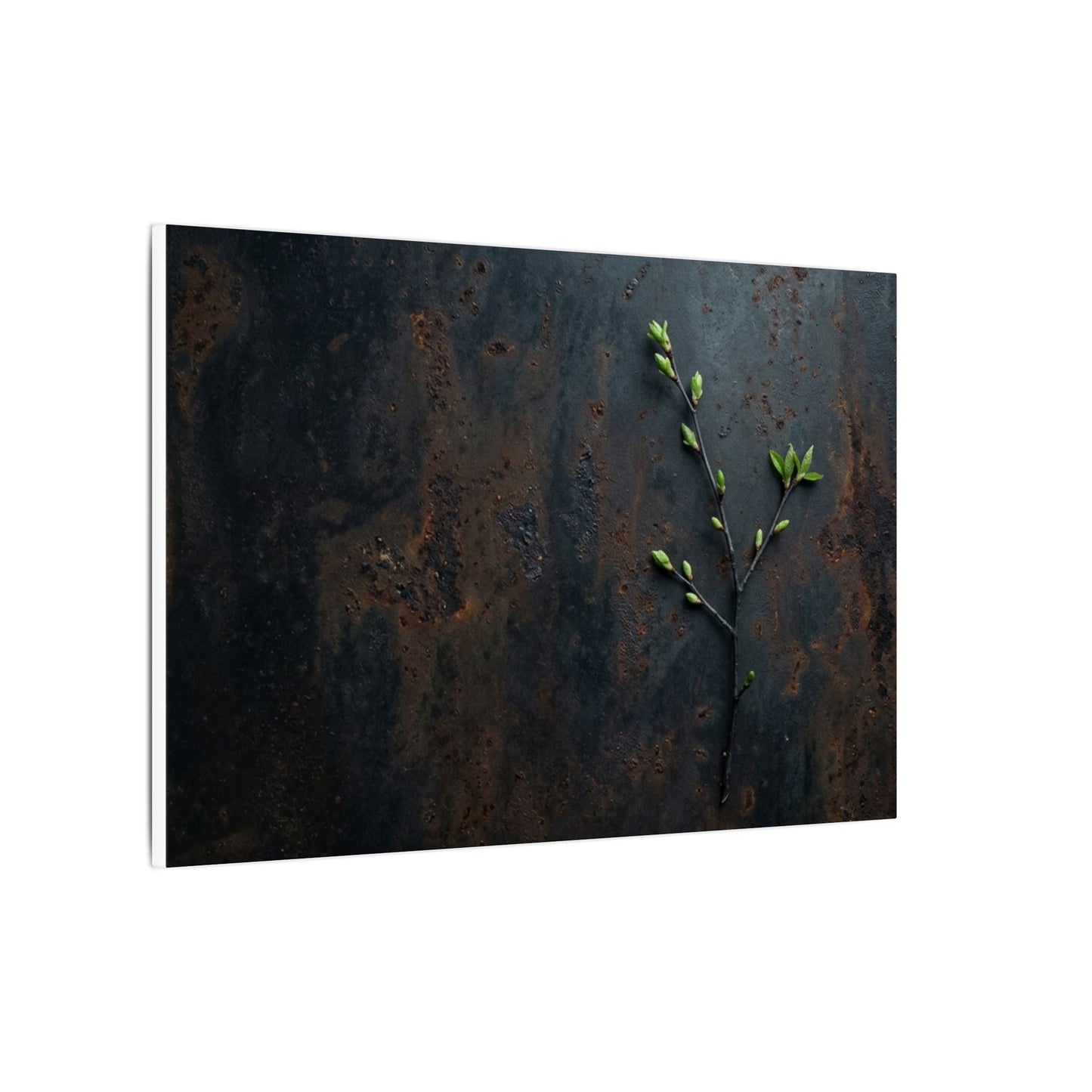 Rust Patina Moody Minimal Canvas Art | Moody Dark Japandi Art