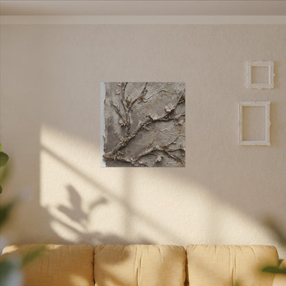 Summer Cherry Blossom Texture Canvas Art | Earthy Decor