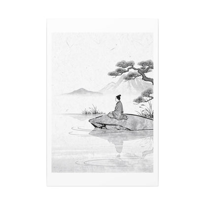 Meditation Harmonious Zen Ukiyo-e Canvas Art