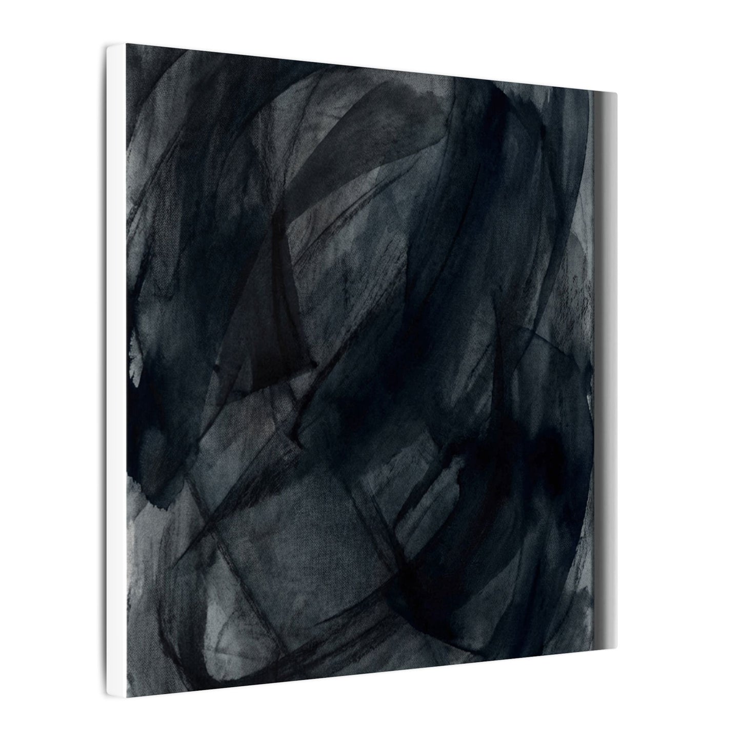 Deep Tones Dark Japandi Charcoal Canvas Art