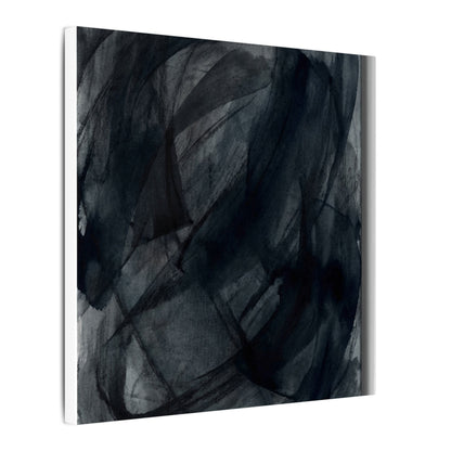 Deep Tones Dark Japandi Charcoal Canvas Art