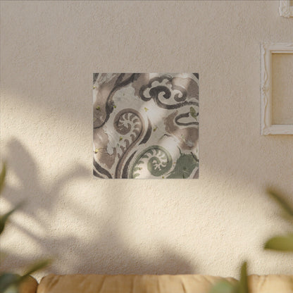 Dappled Ink Brushstroke Canvas Art - Japandi Ma