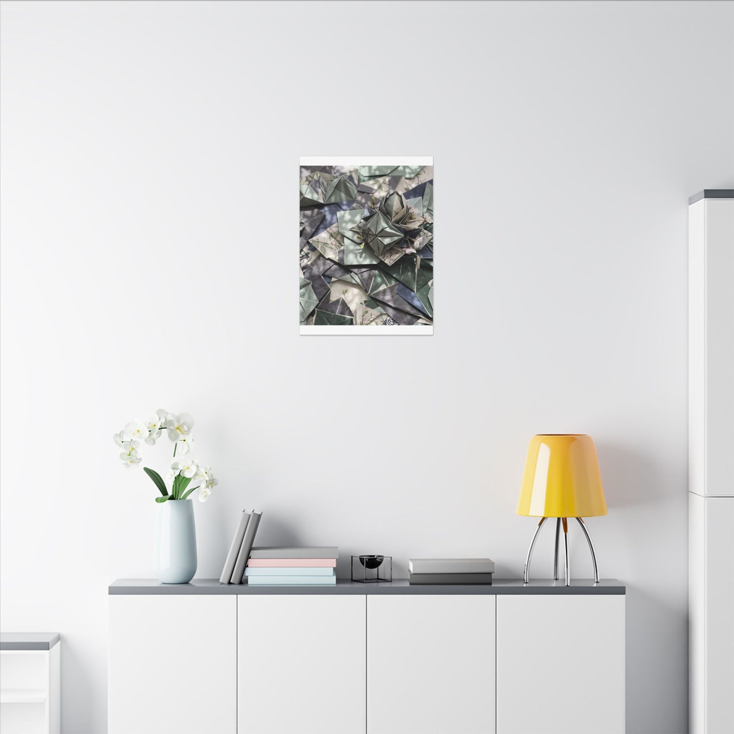 Shibui Paper Fold Canvas Art - Japandi Japanese Pattern