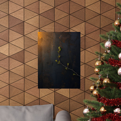 Bold Rust Patina Wall Art Print - Moody Minimal Dark Japandi