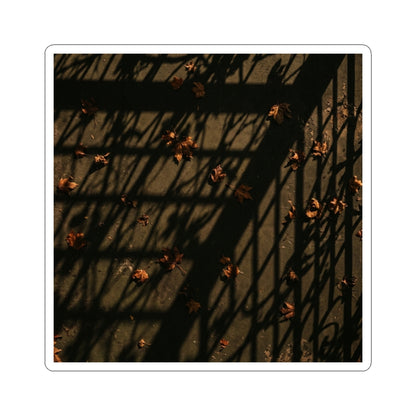 Shadow Play Sticker | Autumn Dark Japandi Moody Minimal Art Art Print
