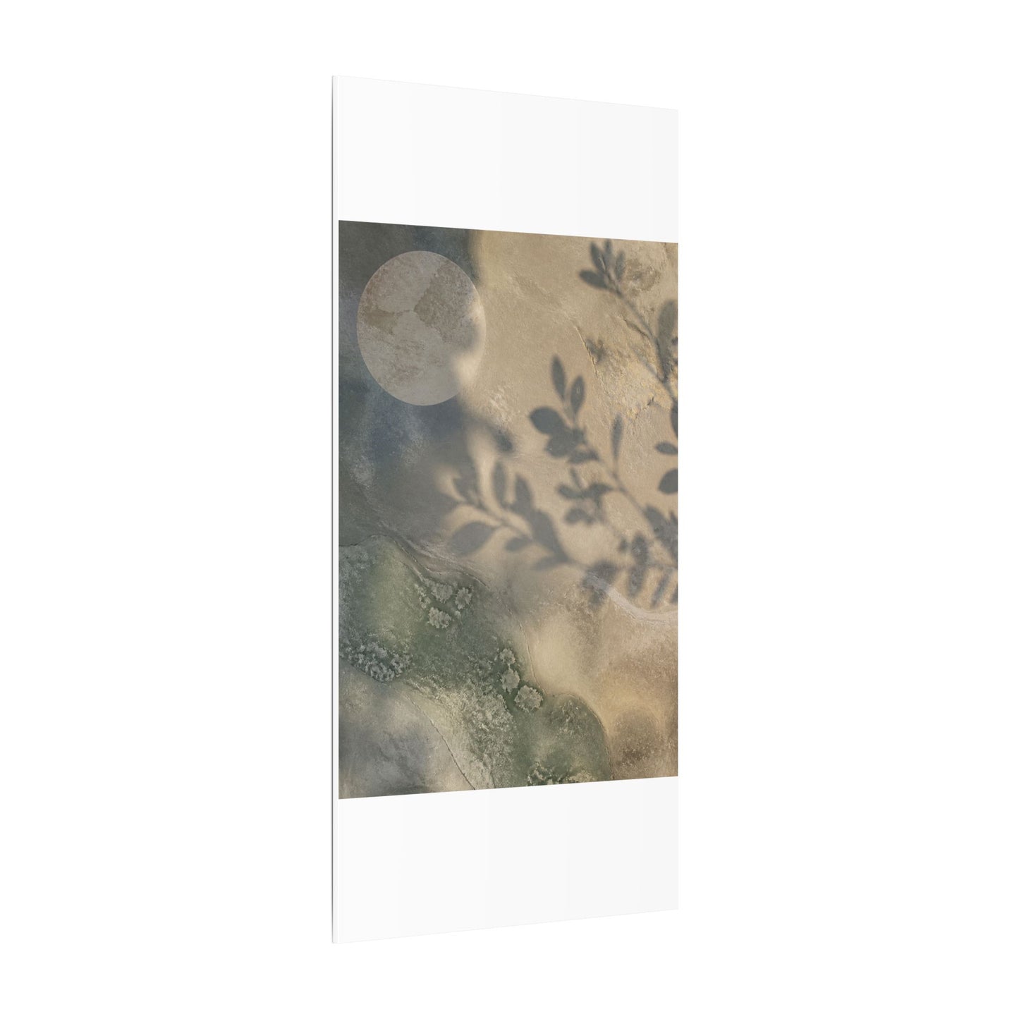Japandi Shadow Play in Moonlight | Texture Canvas Art