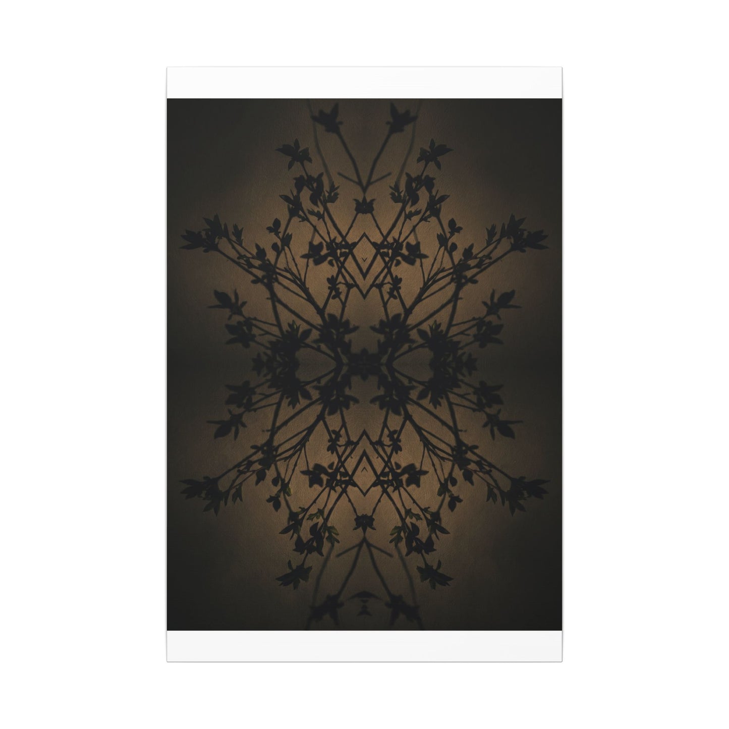 Golden Hour Shadow Play Canvas Art - Dark Japandi Seijaku