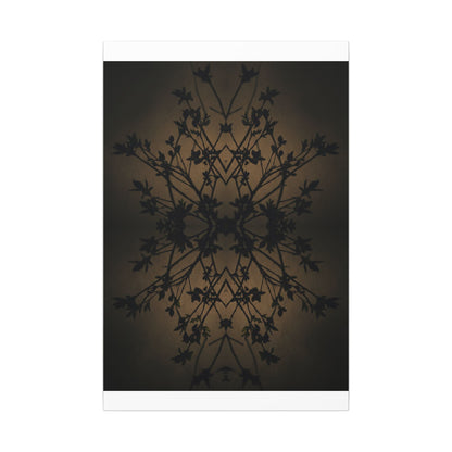 Golden Hour Shadow Play Canvas Art - Dark Japandi Seijaku
