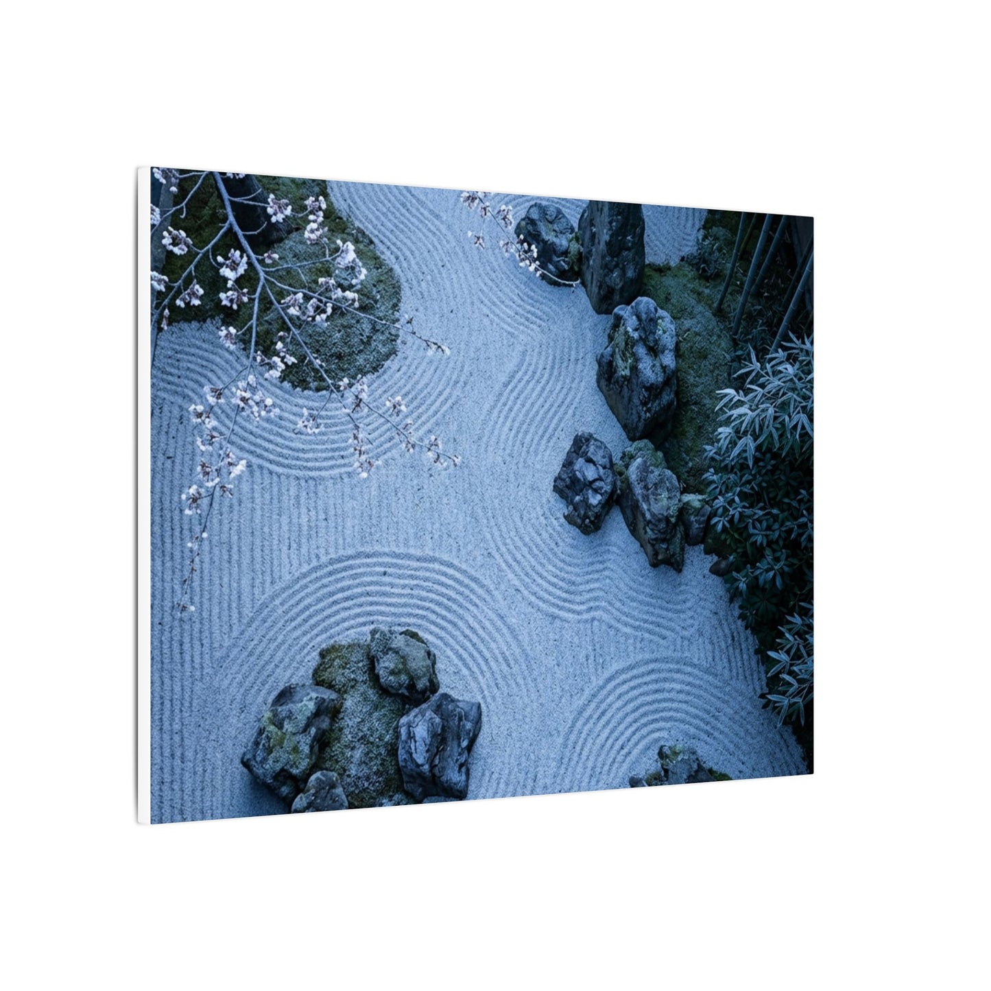 Contemplative Cherry Blossom Canvas Art - Karesansui Zen