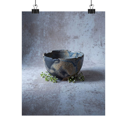 Moonlight Ceramic Bowl Wall Art Print - Japandi Ma