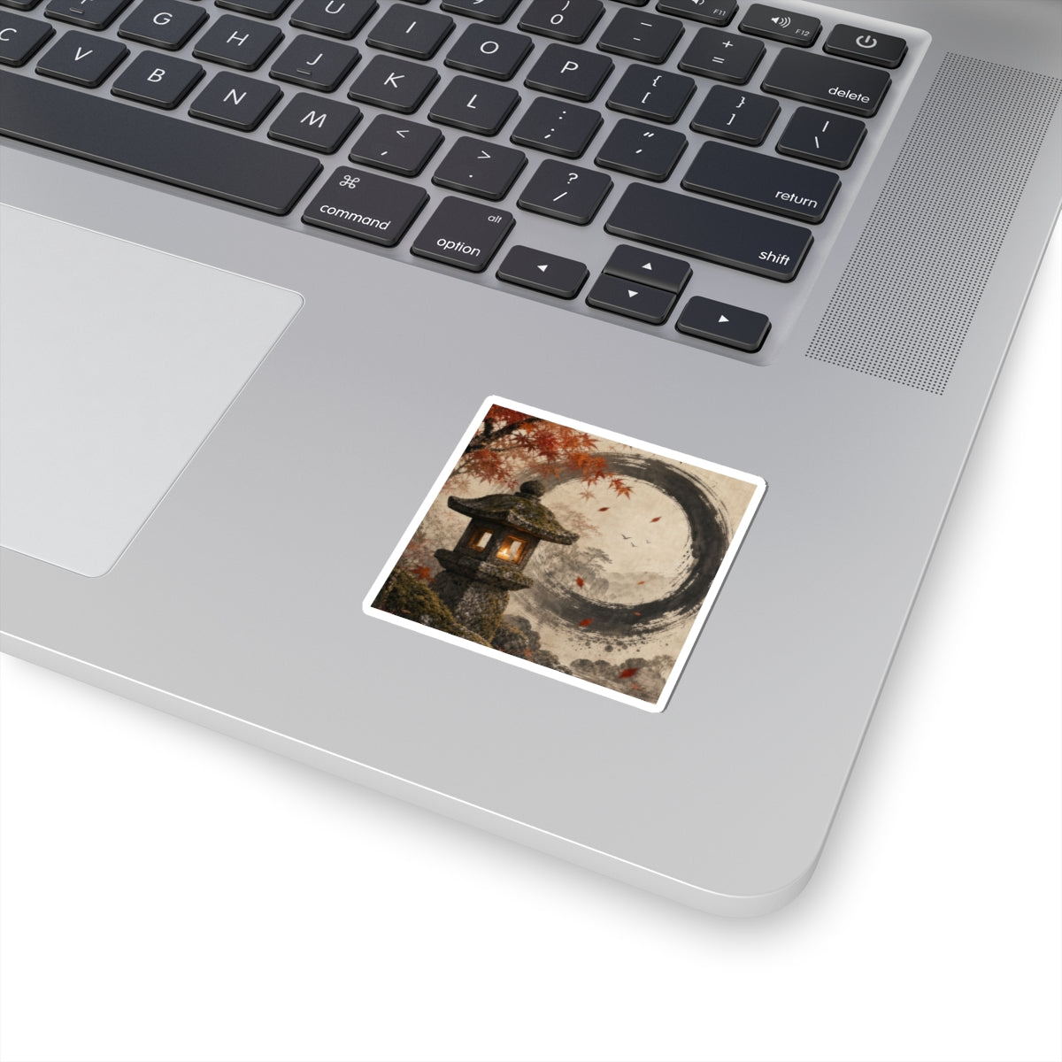 Stone Lantern Autumn Sticker | Zen Serene Design