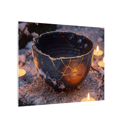 Ceramic Bowl Gold Repair Canvas Art | Beautiful Kintsugi Art