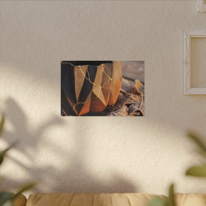 Paper Fold Gold Repair Canvas Art | Philosophical Kintsugi Art