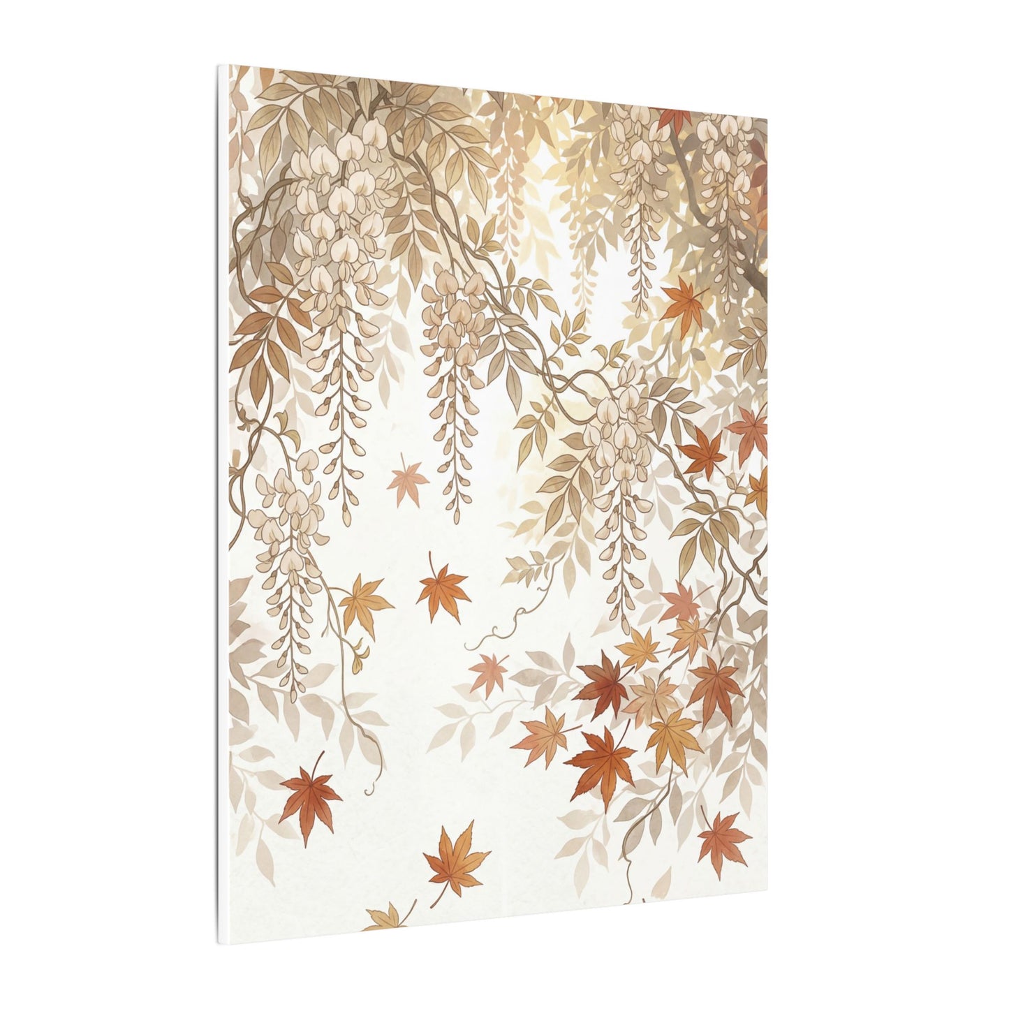 Shibui Wisteria Canvas Art - Japandi Japanese Pattern