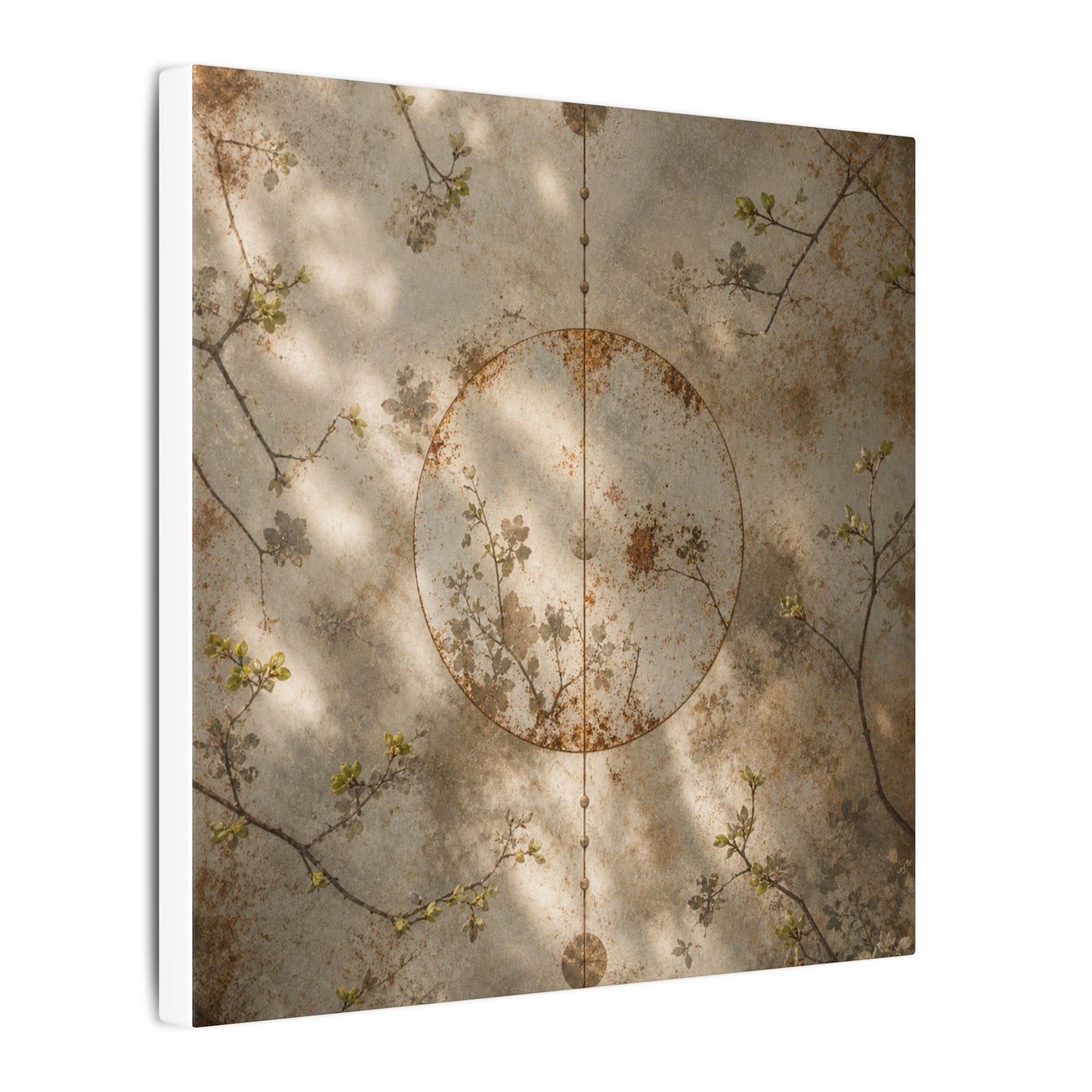 Japandi Rust Patina in Dappled | Japanese Pattern Canvas Art