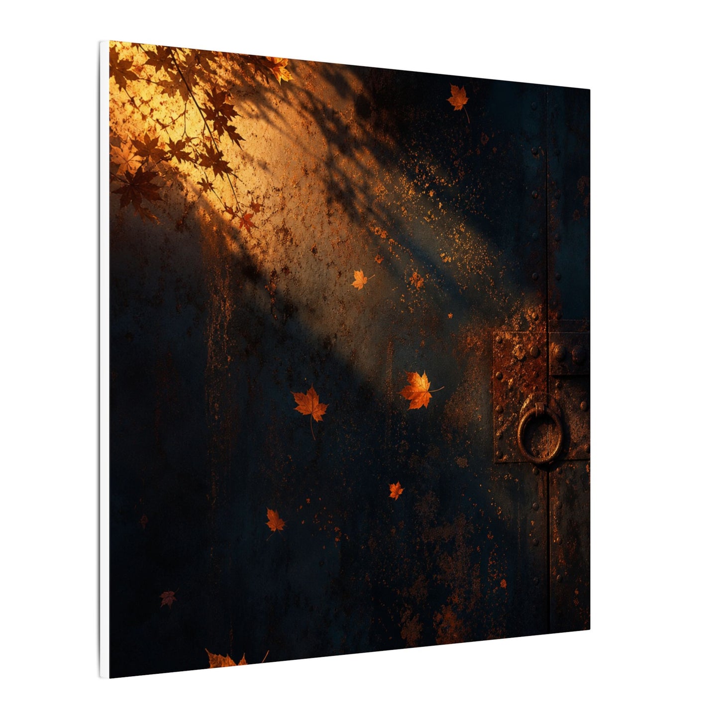 Dark Japandi Rust Patina in Golden Hour | Shadow Zen Canvas Art