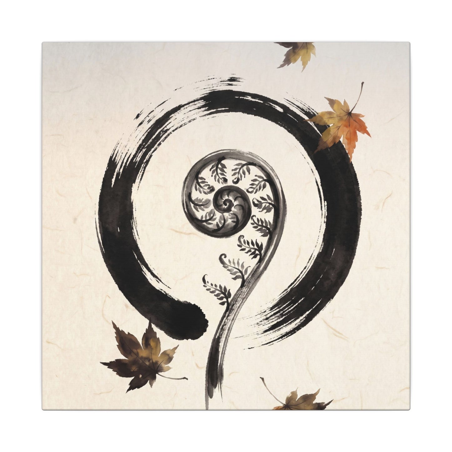 Fern Unfurling Autumn Canvas Art | Zen Peaceful Design