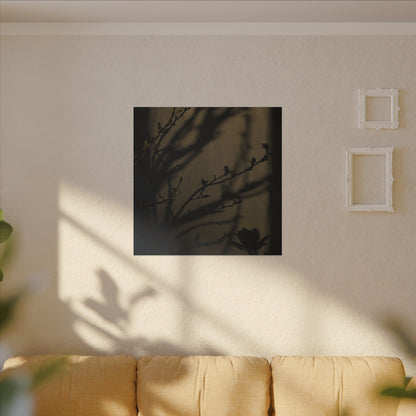 Seijaku Shadow Play Canvas Art - Dark Japandi Charcoal Ink