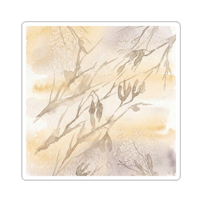 Japandi Shadow Play in Golden Hour | Watercolor Sticker