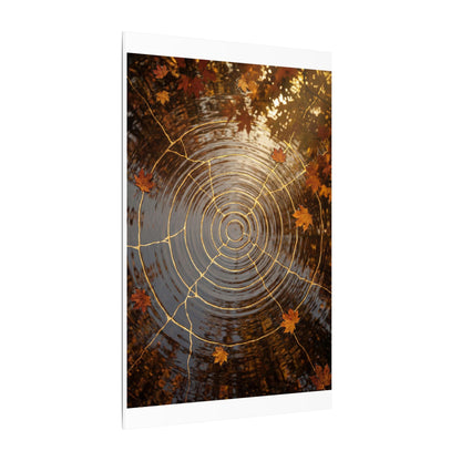 Artful Water Ripple Canvas Art - Gold Vein Kintsugi