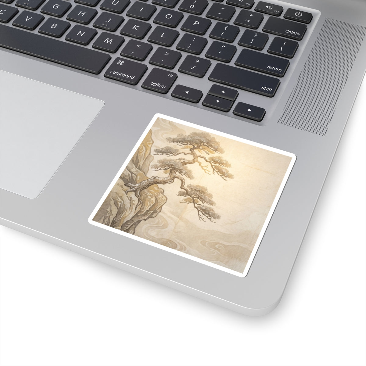 Pine Tree Winter Sticker | Japandi Warm Design