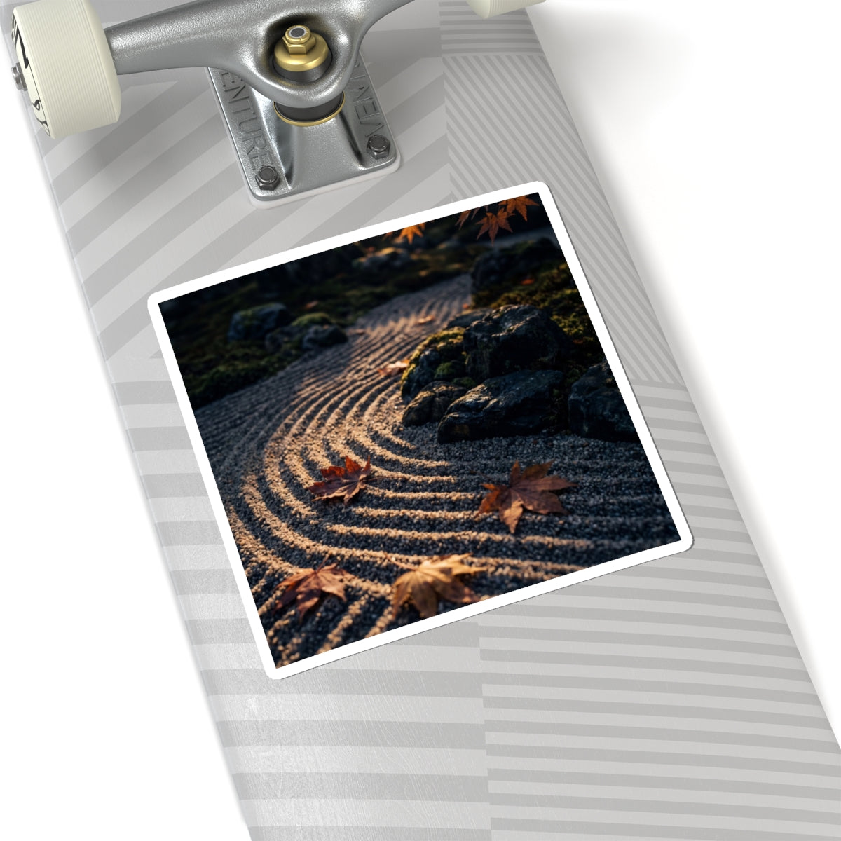 Luxurious Rock Garden Sticker - Moody Minimal Dark Japandi
