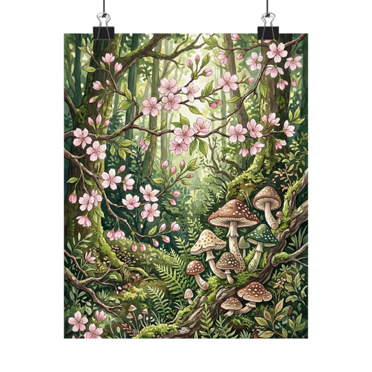 Dappled Cherry Blossom Wall Art Print - Cottagecore Fukinsei